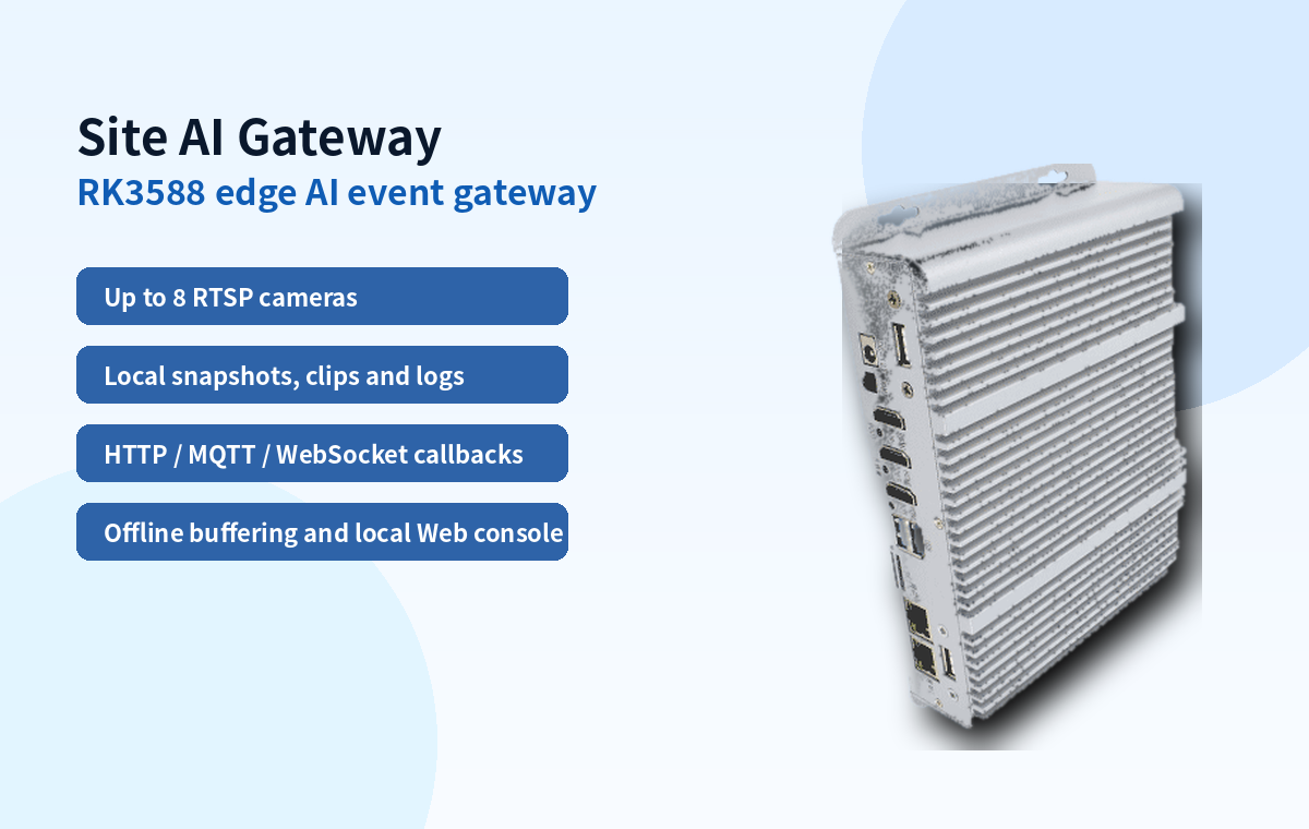 Site AI Gateway RK3588 edge AI device